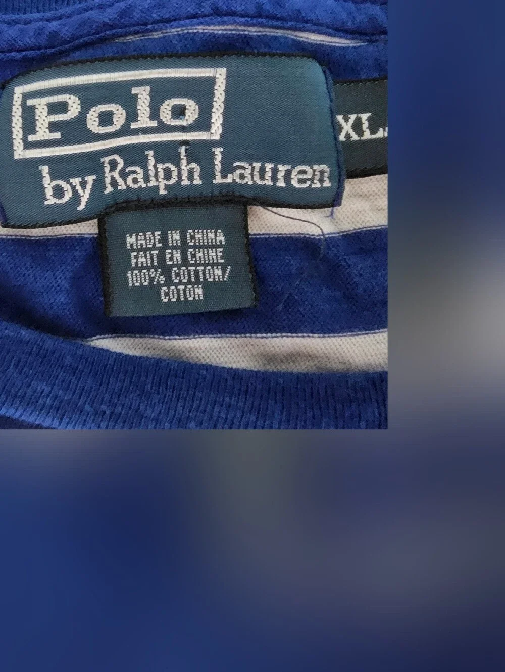 Vintage Sailor Merchant Polo Ralph Lauren Stripe Shirt XL Nautical Cotton Sailor